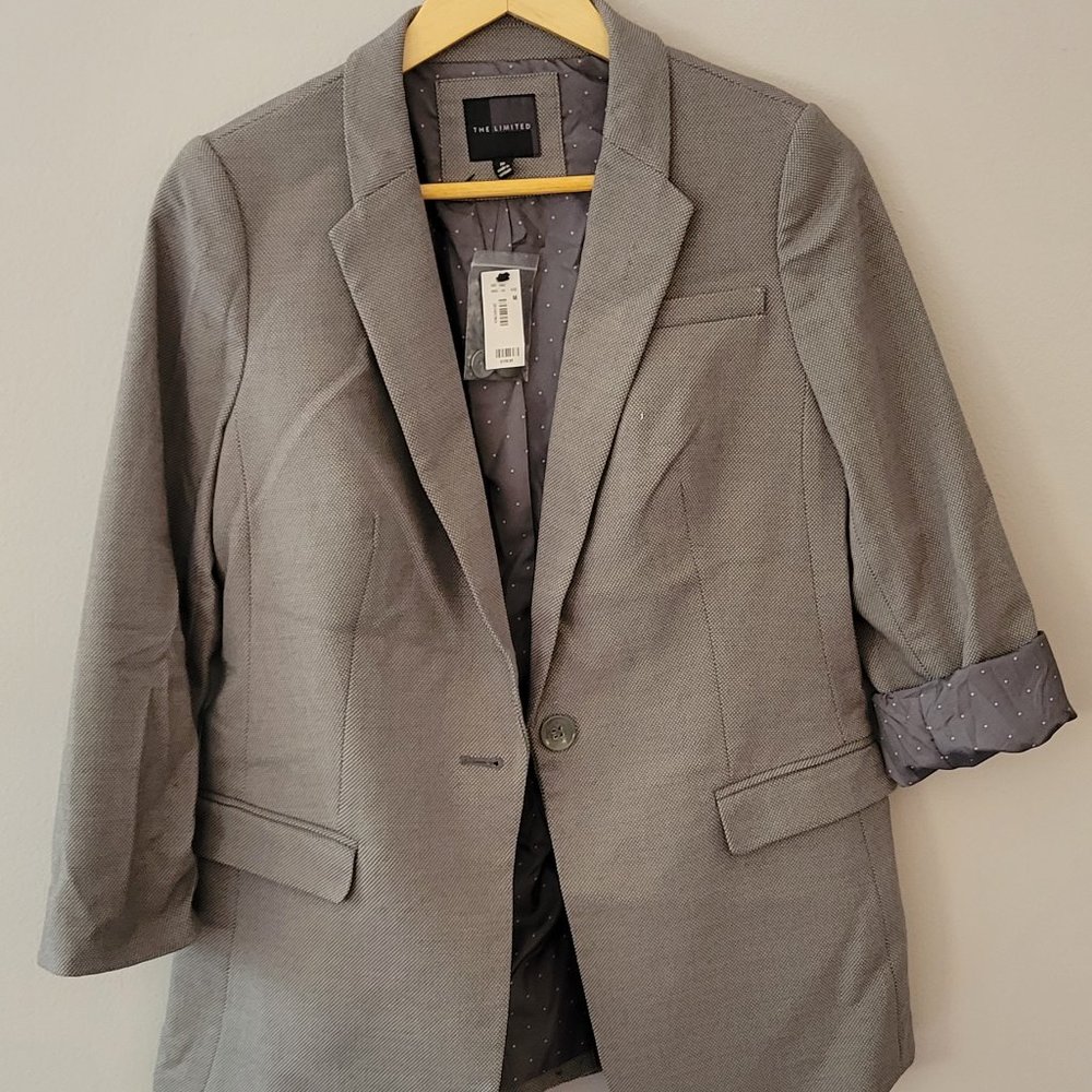 The Limited Gray 3/4 Sleeve Blazer Sz M - NWT